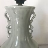 Lampe en céramique vintage vert céladon