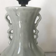 Lampe en céramique vintage vert céladon