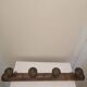 Vintage wooden coat rack with 4 hooks