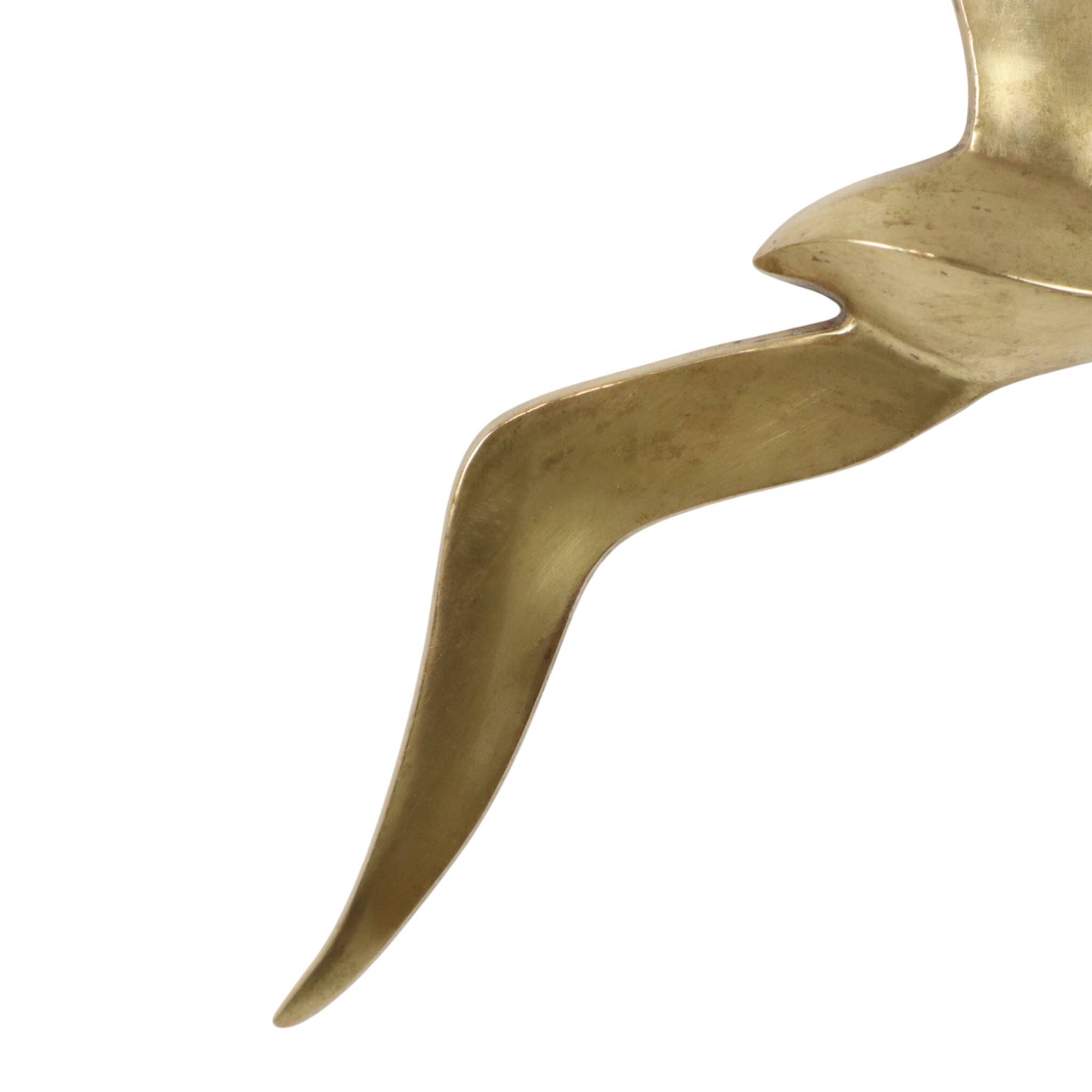 Mid Century Brass Seagull Bird Wall Decoration 35cm