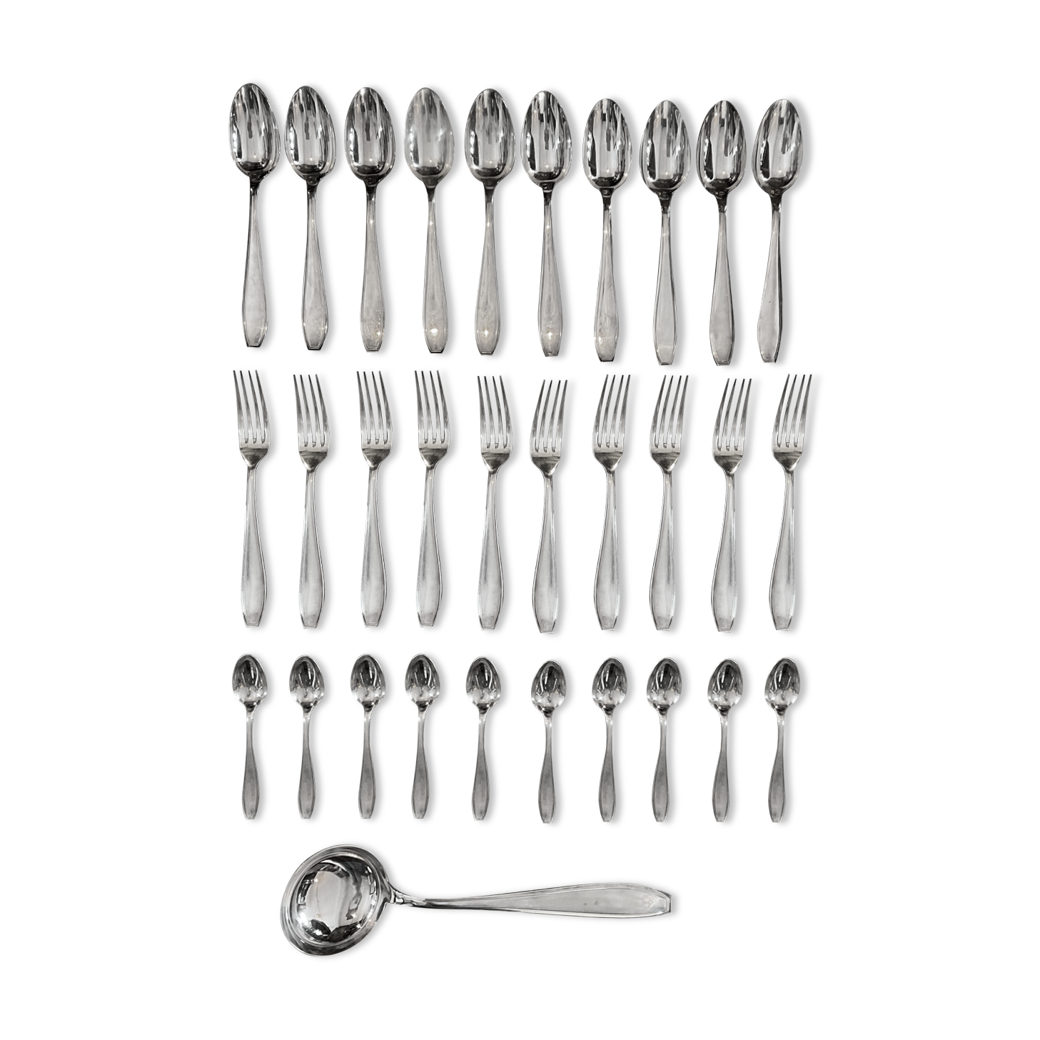 Spoons, forks, small spoons, ladle