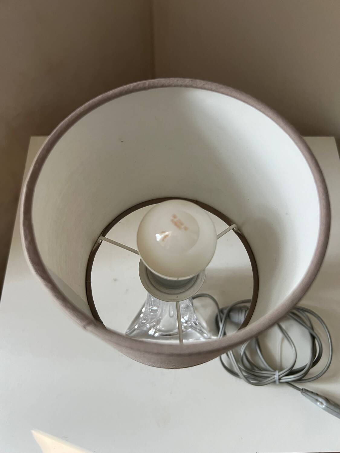 Small crystal bedside lamp Daum France