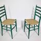 Mid-Century Italian Dining Chairs with Woven Seats, Set of 6, 1960s–70s