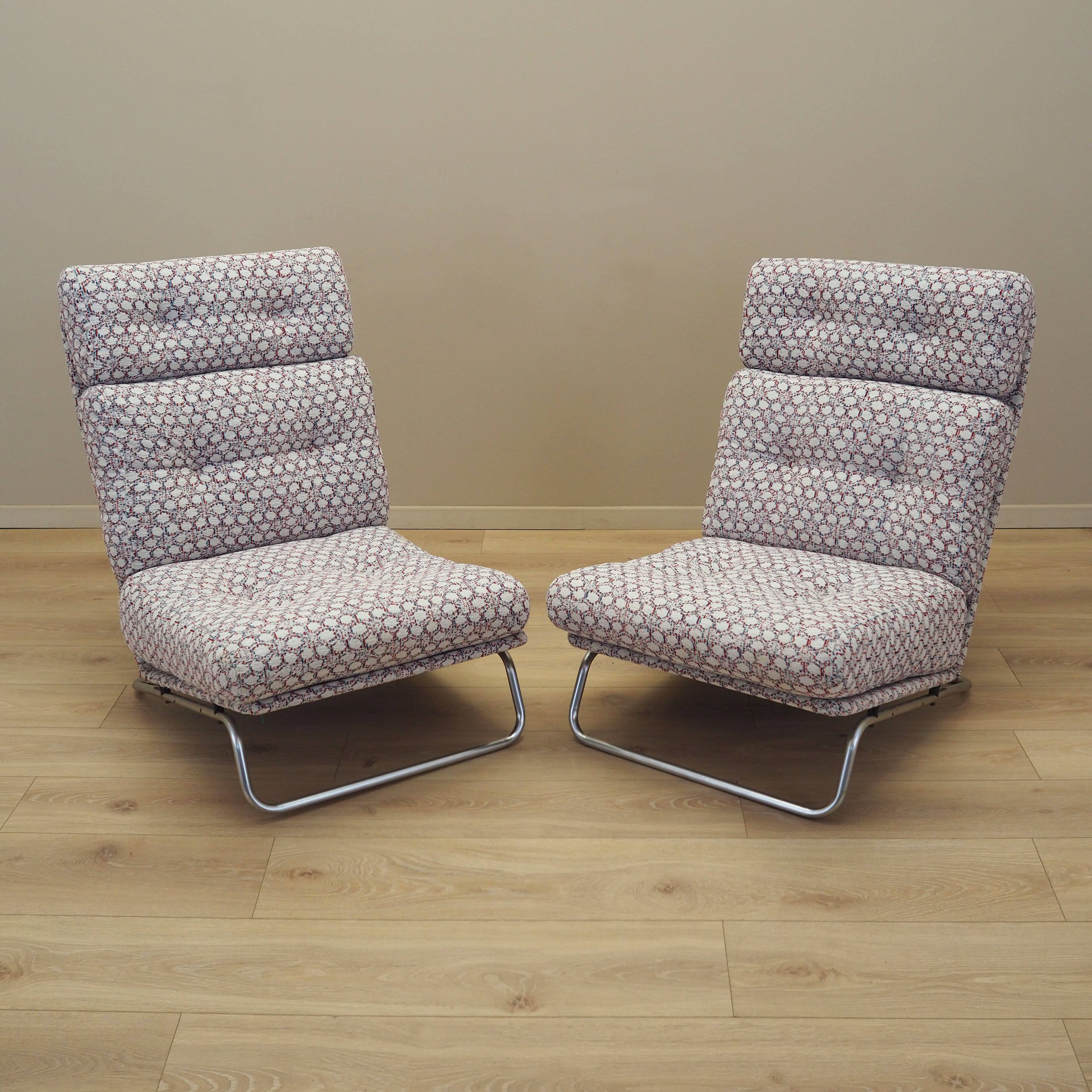 Set of lounge armchairs, Italian design, 1970s, production: Italy