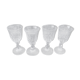 Set of 4 glasses with old feet for liquor