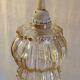 Moulded glass suspension globe - mid 20th century