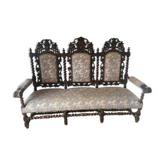 Louis XIII oak sofa