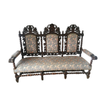 Louis XIII oak sofa