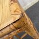 Tabouret bambou brûlé années 50