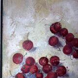 Oil painting on canvas "the cherries" signed g. mourlon