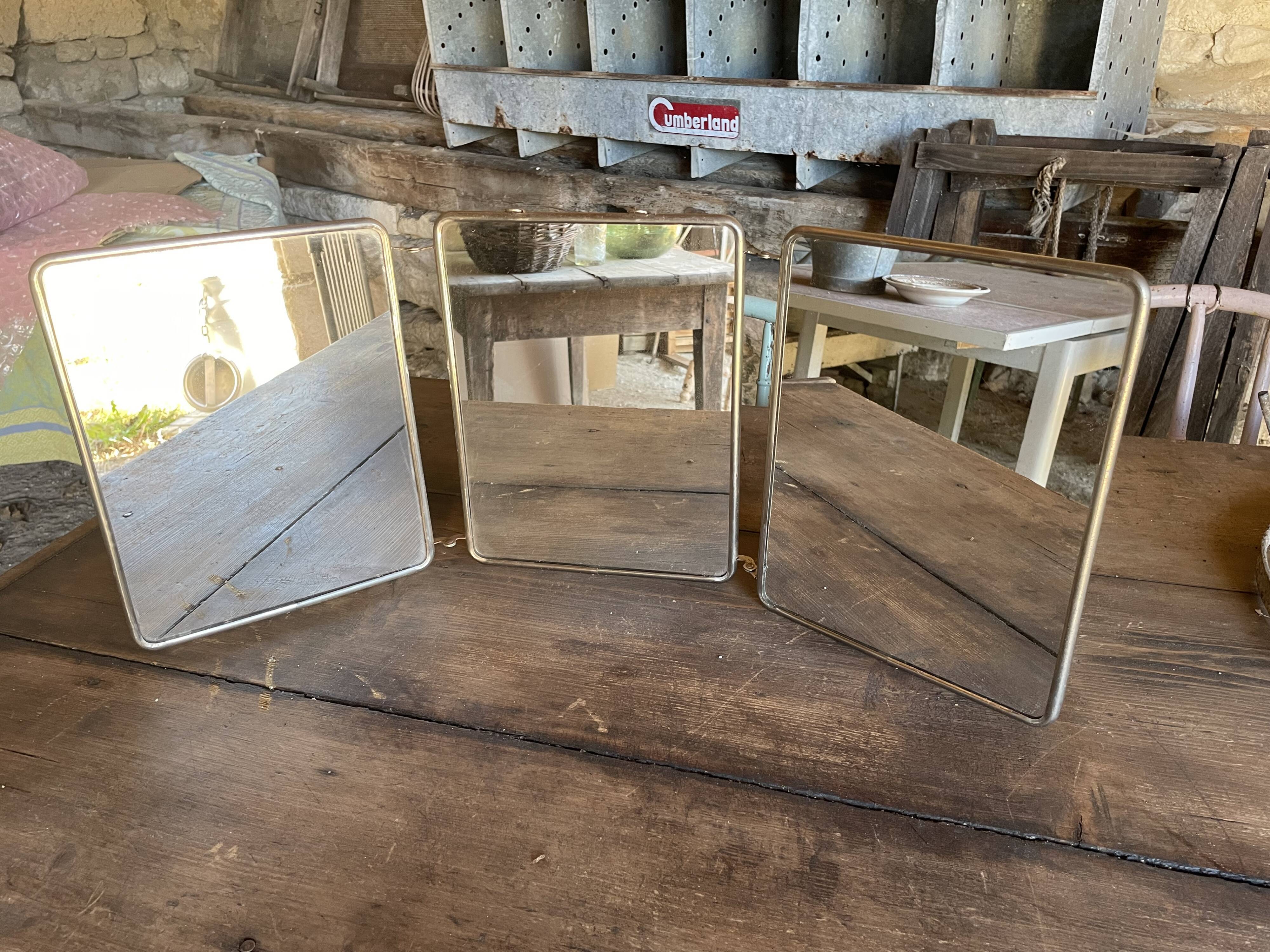 Mirror barber triptych 68x27cm