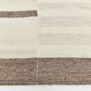 Grand tapis kilim crème et marron, 255 x 313 cm