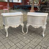 Pair of beech bedside tables