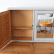 Greyed wood medicine cabinet