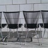Series 4 chairs black scoubidou