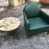 Fauteuil club vert bouteille