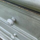 Commode vintage patine blanche