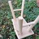 Small stool in raw wood