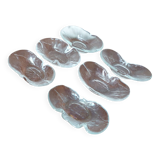 Lot de 6 ramequins en verre forme oblongue