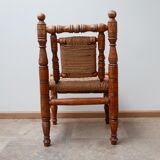 Pair of mid-century French easy lounge chairs