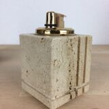 Travertine lighter, cubic, 80s