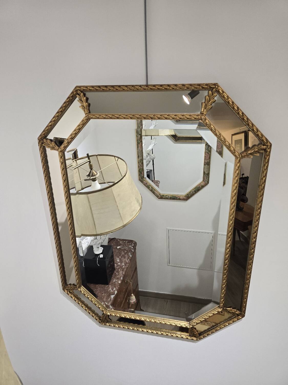 Vintage gold-plated mirror