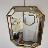 Miroir a parclose doré vintage