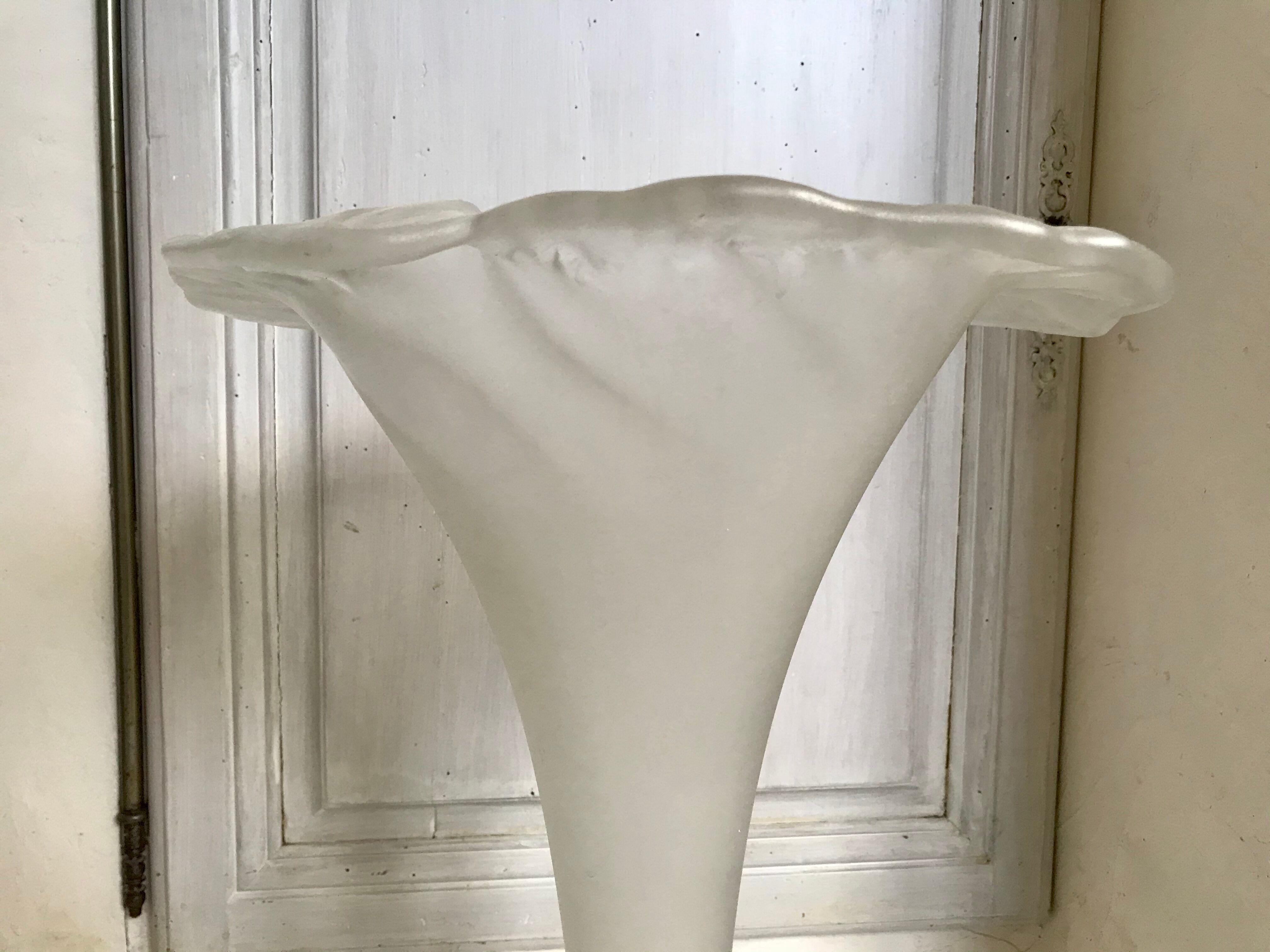 Art Nouveau style blown glass vase 50cm