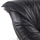 Italian Black leather Postmodern 2 seater sofa, 1970s