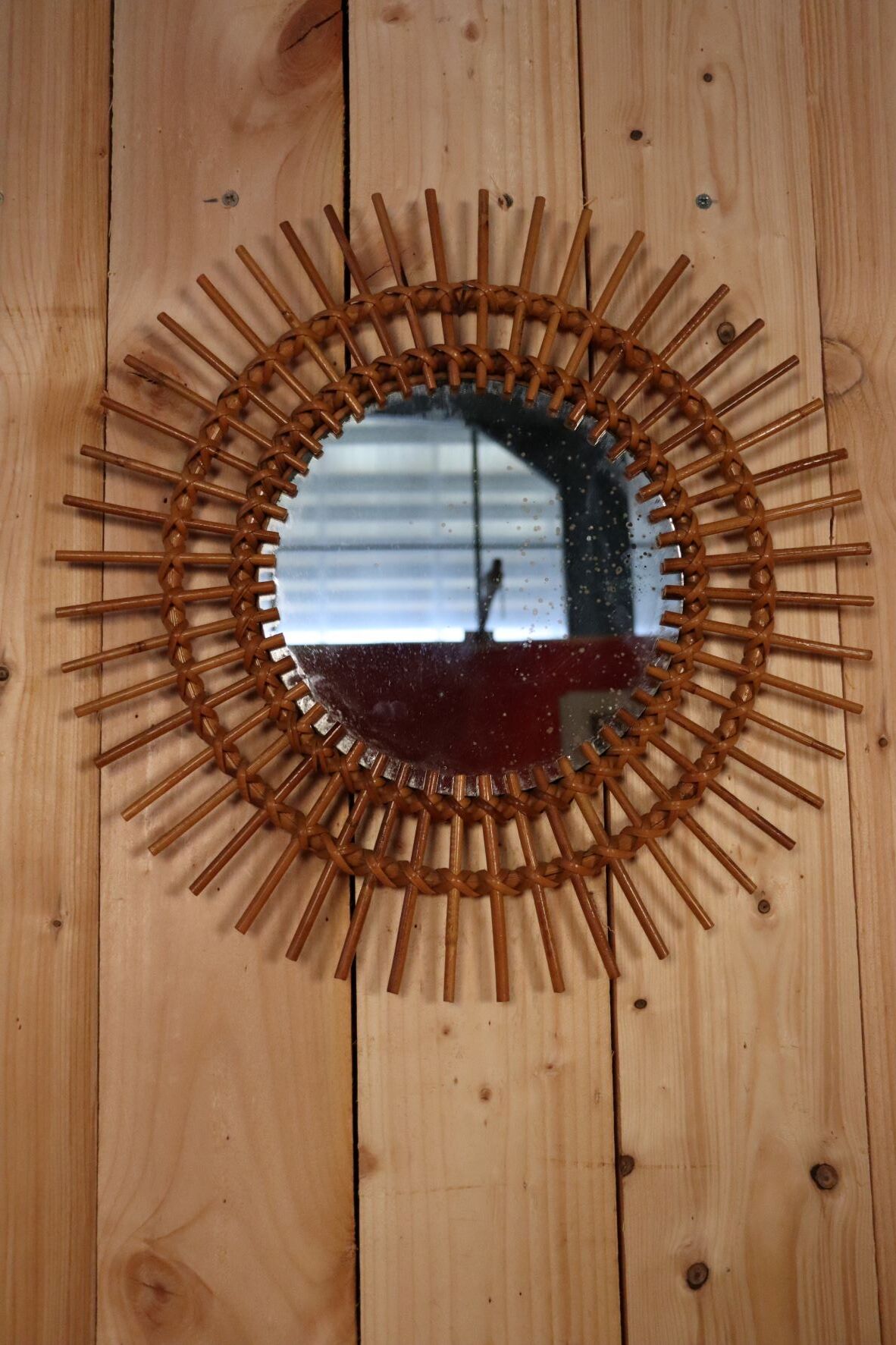 Rattan Sun Mirror