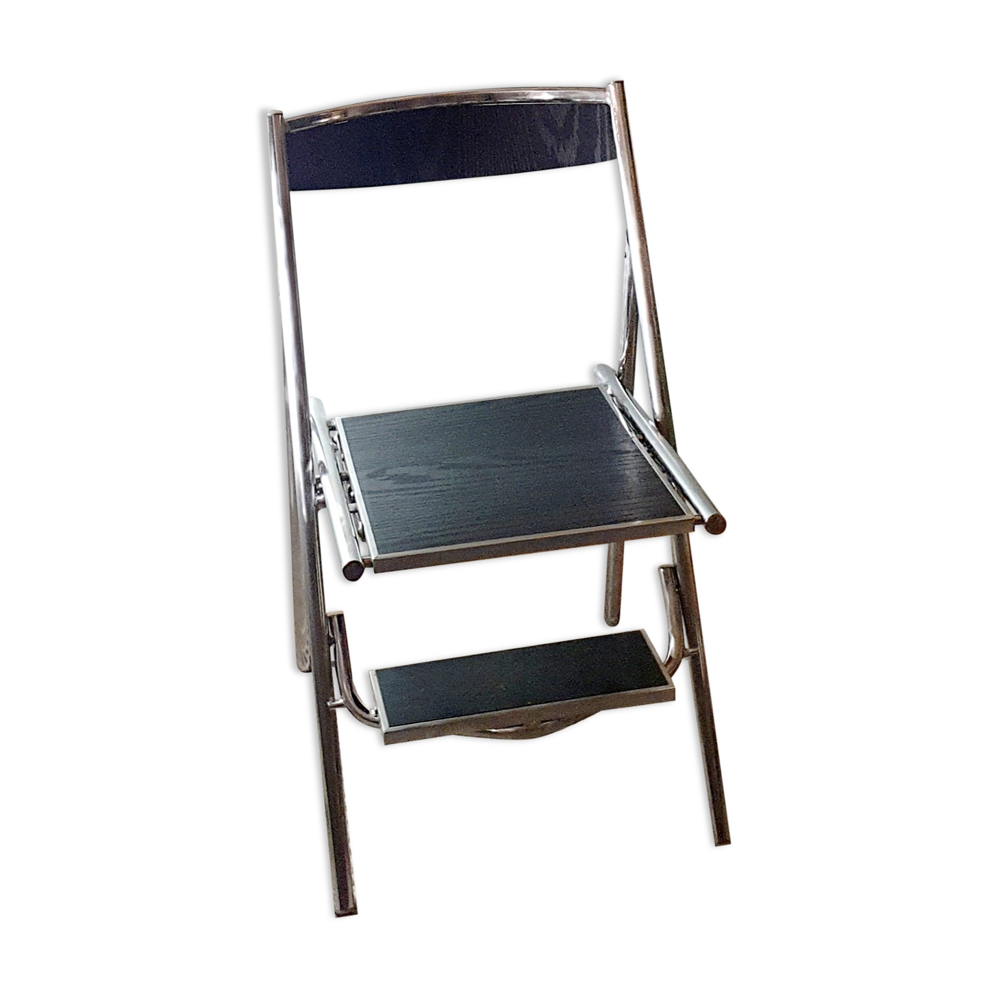 Folding stepladder chair italian design 1970