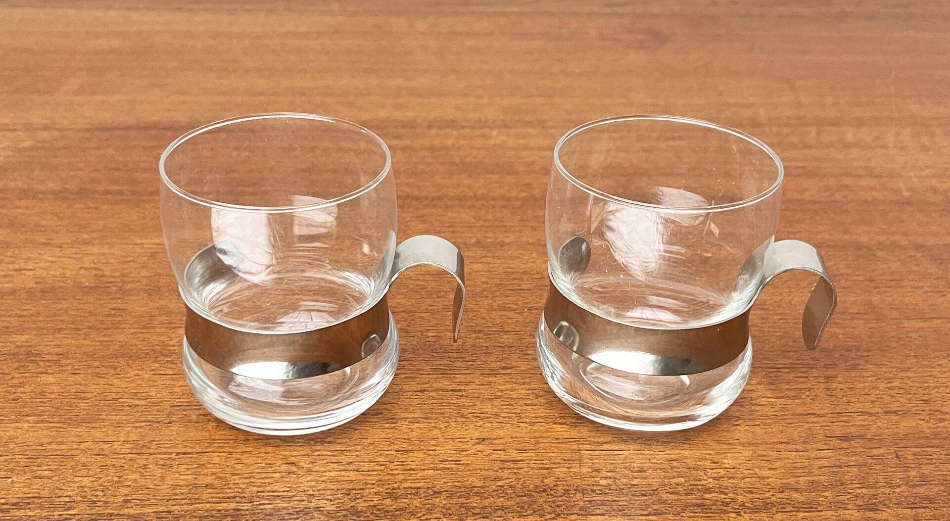 Vintage tea glasses Paula Series by Jorma Vennola for Iittala, 1970s, set of 2