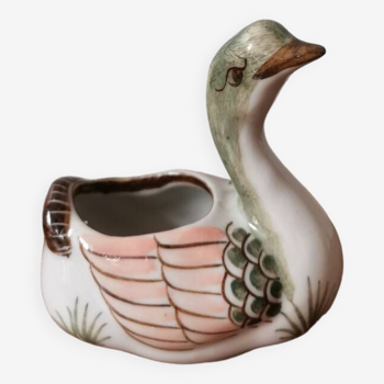 Toothpick holder in vintage duck-shaped porcelain