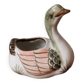 Porte cure dent sujet en porcelaine forme canard vintage