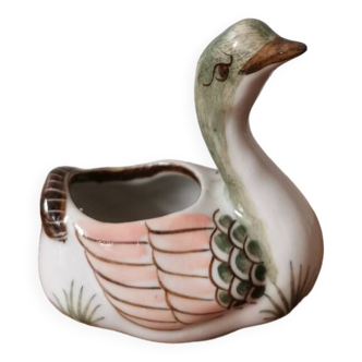 Toothpick holder in vintage duck-shaped porcelain