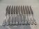 11 silver-plated dessert knives, Ercuis goldsmith, Roses model, Louis XVI style