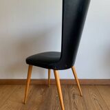 Chaise noire pieds compas