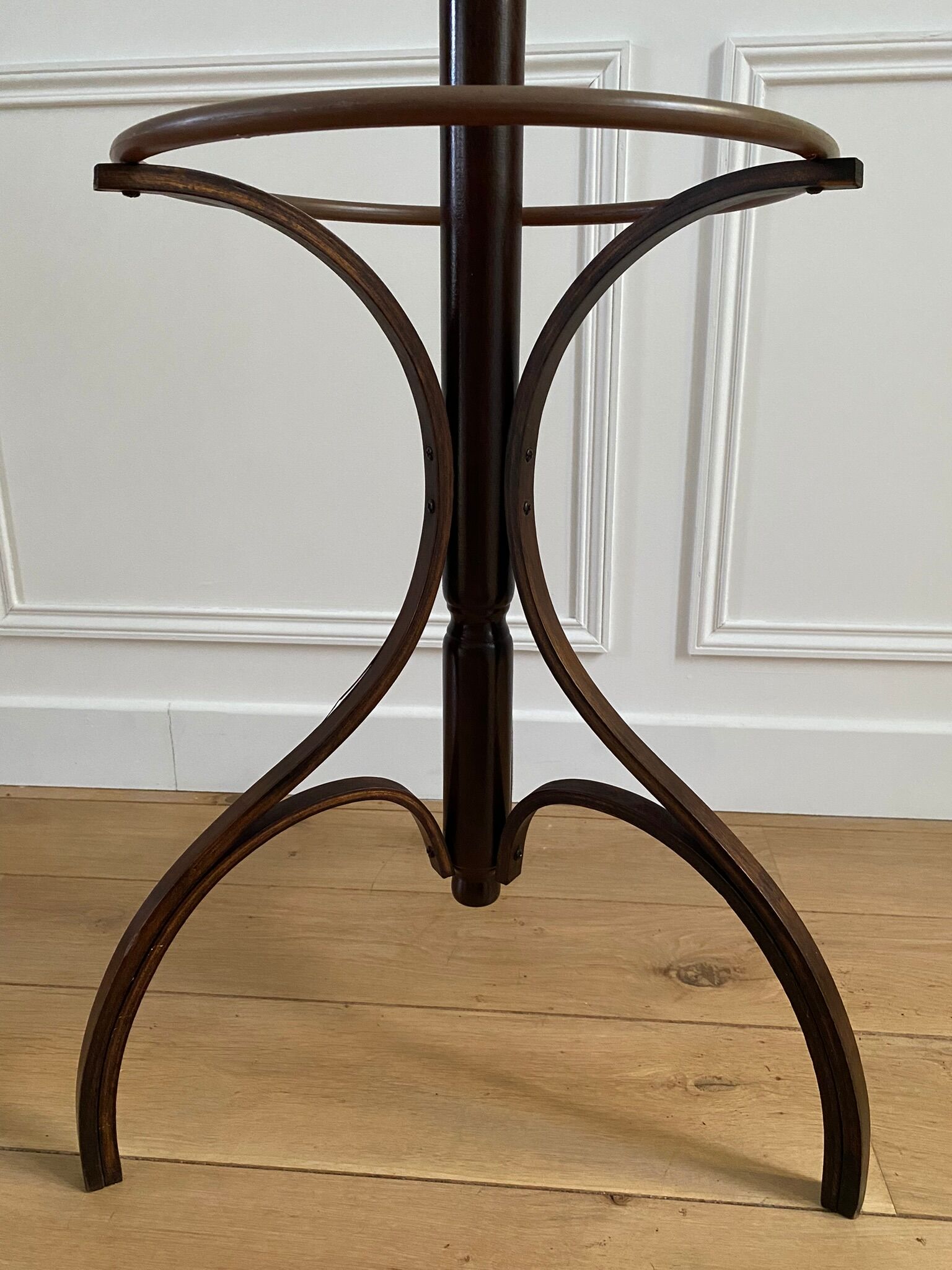 Vintage curved wooden parrot coat rack