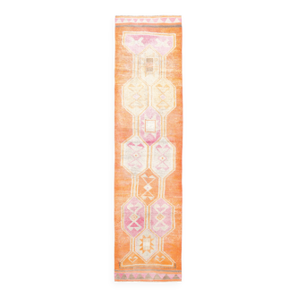 Tapis de couloir vintage orange pâle 3x13, 94x381 cm