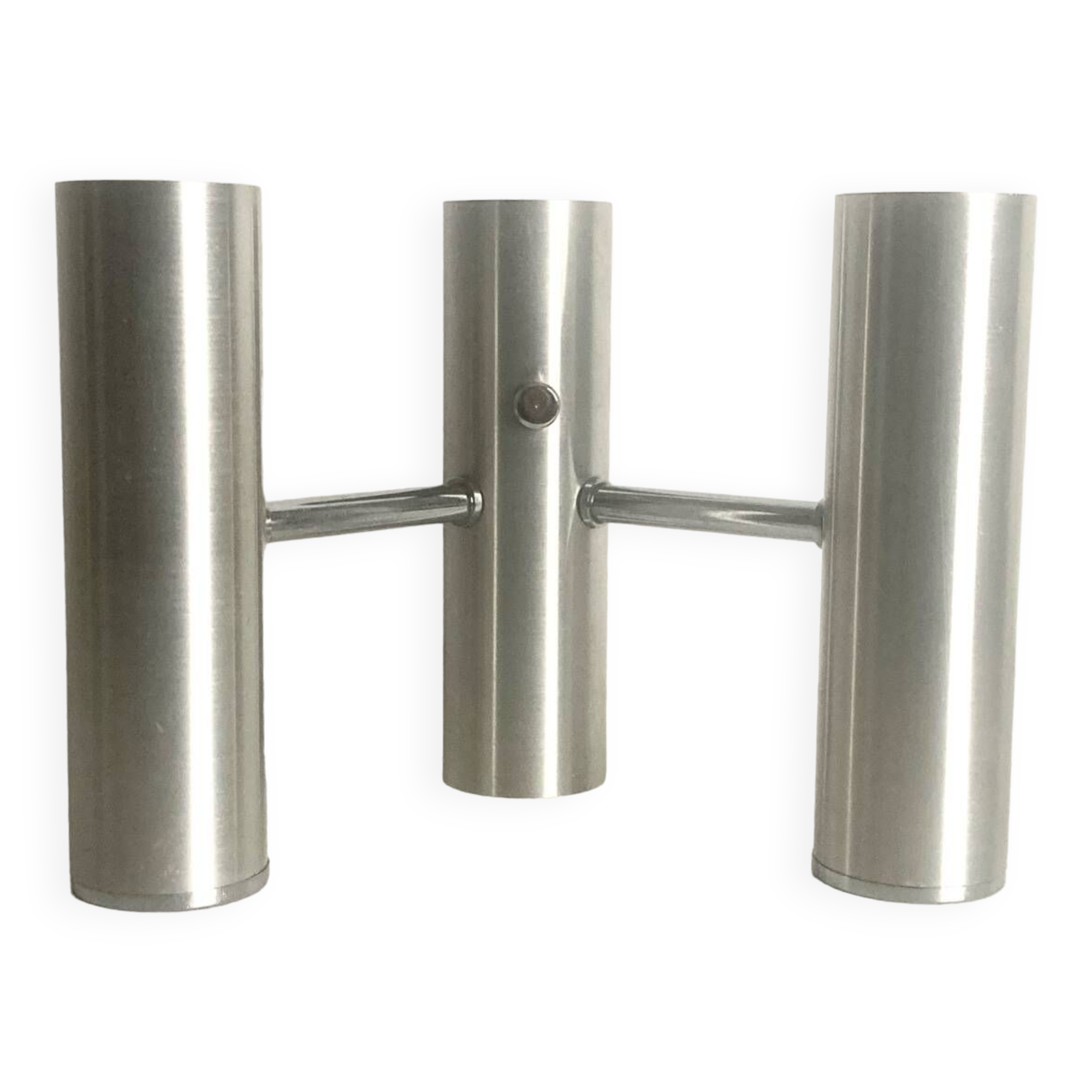 70s brushed steel wall light