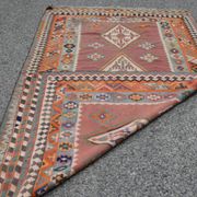 Oriental Kilim Rug Shiraz Gashgai Antique: 1.50 X 2.85 Metres