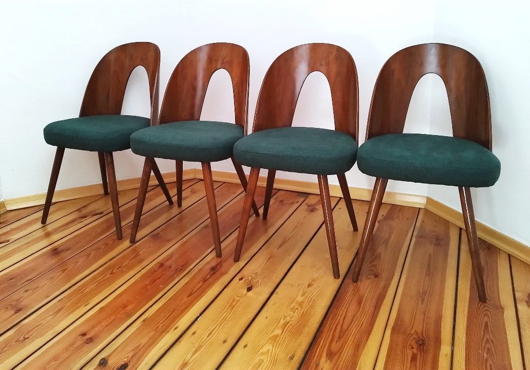 Set of four chairs, designed by A. Suman, Tatra Nabytok, Czechoslovakia, 60s