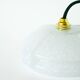 Clichy glass pendant, graphic shape, white, Art Deco, 1930
