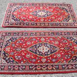 Paire de tapis d'orient iran kashan - entièrement fait main - dimensions : 1,37x 0.70  mètres -