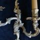 4 splendid wall sconces candle holders bronze Louis XVI XV style