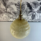 Suspension with antique globe