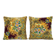 Set of 2 vintage velvet cushion covers 51x51 cm
