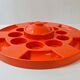 Grand plateau vintage 1970 moulded plastic orange creations bismuth paris 7
