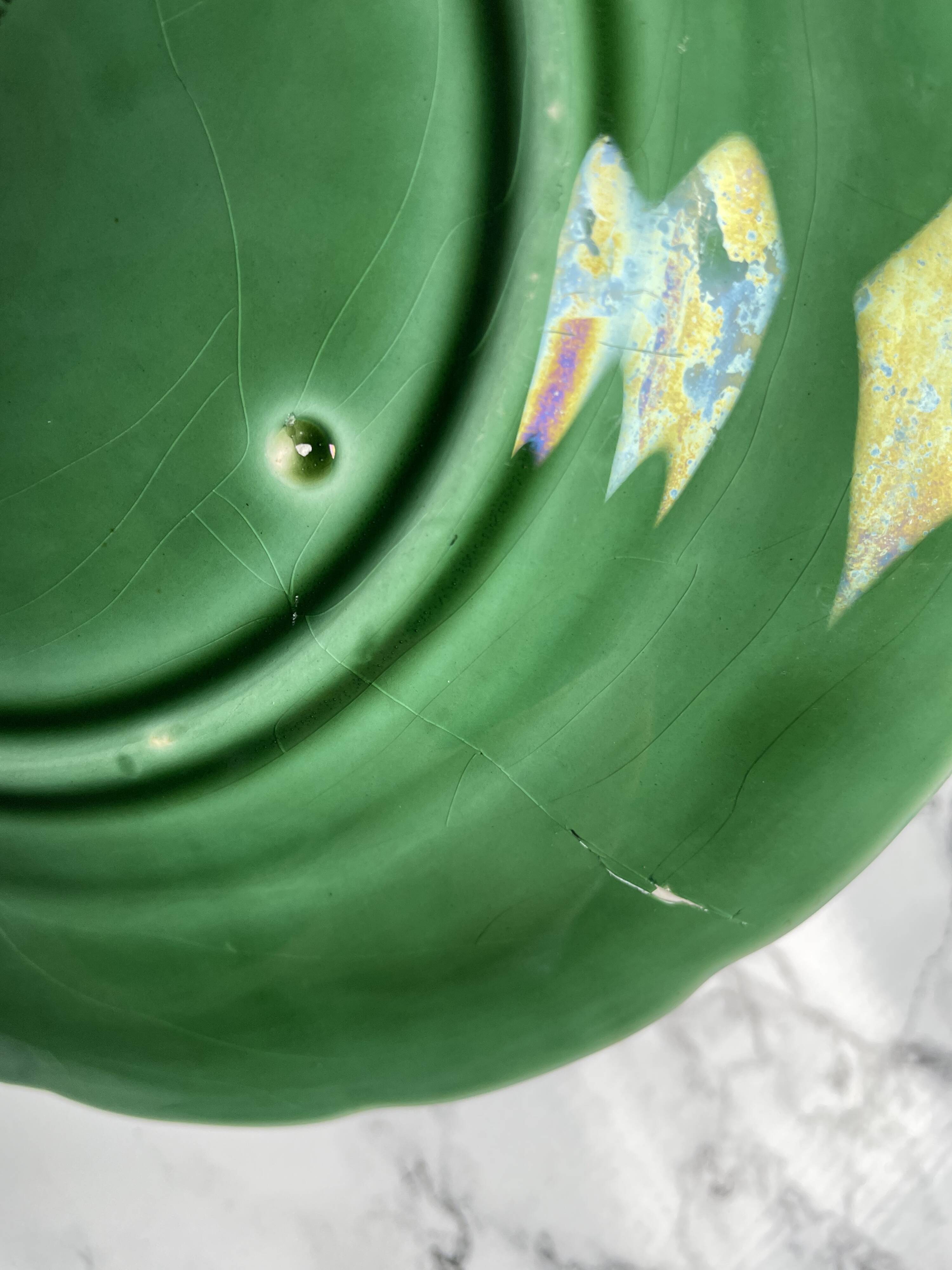 Sarreguemines grape barbotine dessert plates