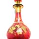 Small carafe Napoleon III red and gold Baccarat crystal, vine decoration